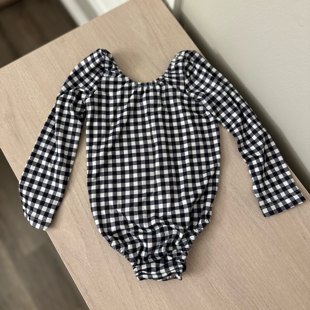 Navy Gingham Bodysuit - Baby